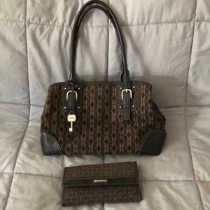 Fossil handbag with matching wallet